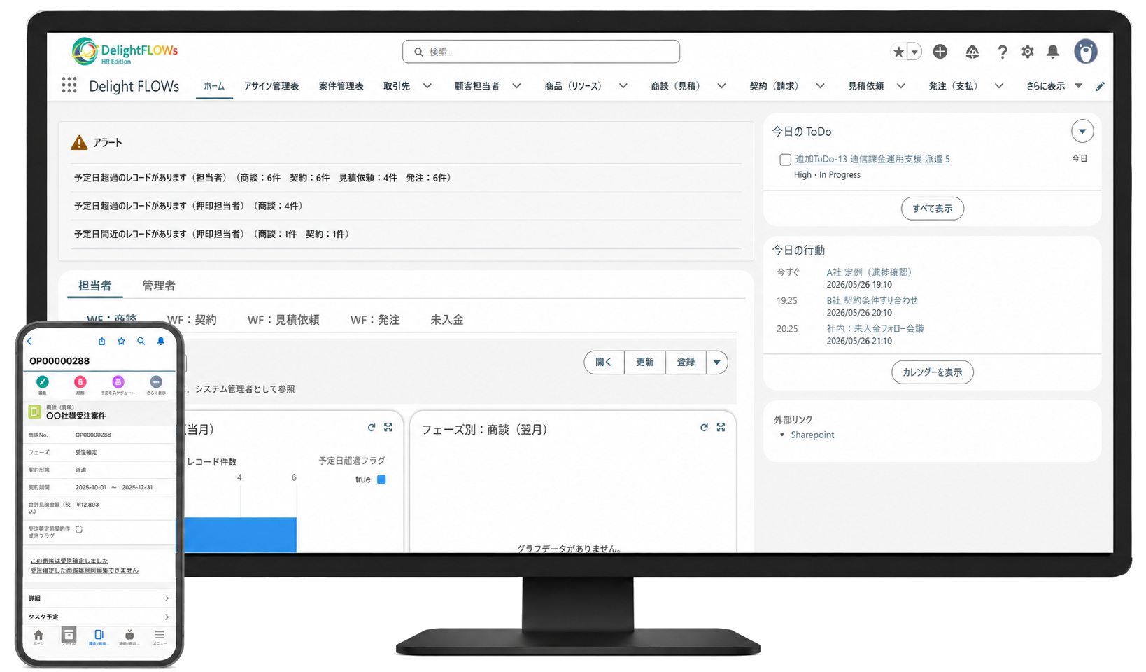 DelightFLOWs HR Edition 管理画面